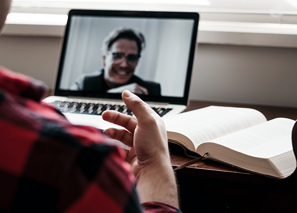 Image of someone using Zoom