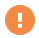 exclamation mark in orange circle